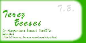 terez becsei business card